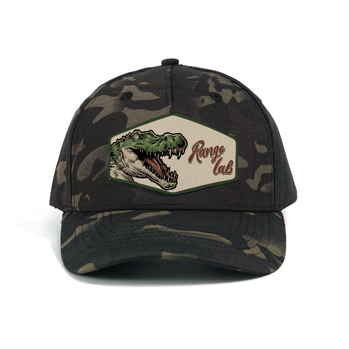 RANGELAB Camo Animal Patch Hat – Adjustable Snapback Cap for Men & Women | Outdoor Adventure Style (Crocodile / Lion / Cobra)
