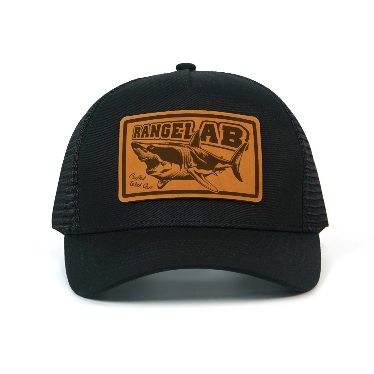 RANGELAB Leather Patch Trucker Hat – Bold Animal Series (Tiger, Octopus, Shark, Gorilla)