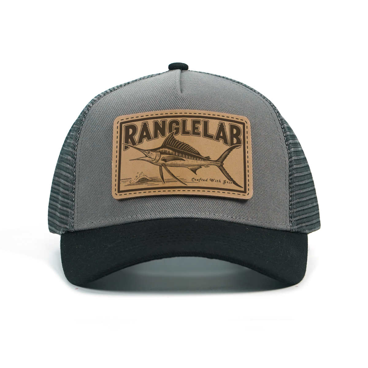 RANGELAB Premium Leather Patch Trucker Hat – Animal Series (Tiger, Gorilla, Eagle, Crocodile, Marlin)