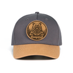 Rangelab Wildlife Leather Patch Snapback Hat - Adjustable Adventure Cap (Bear/Wolf/Shark/Walrus/Sea Turtle)