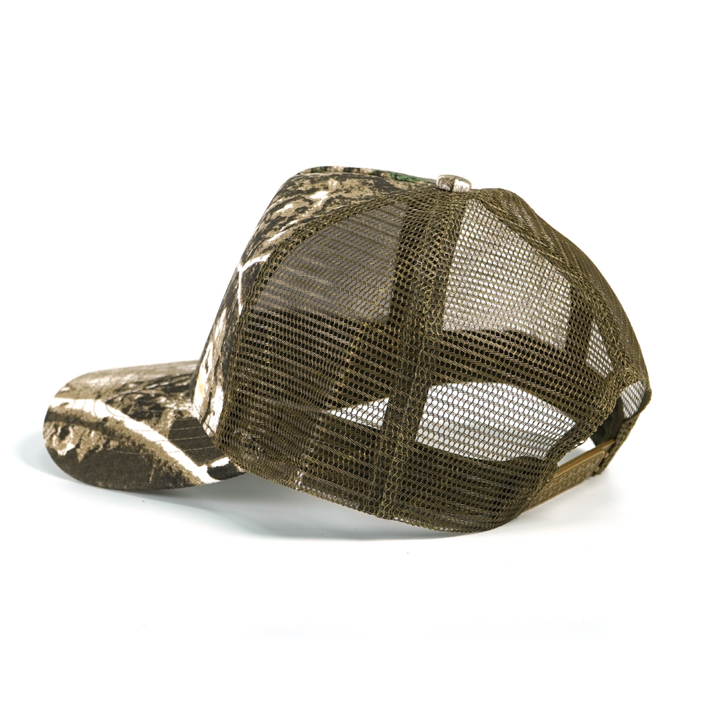 RANGELAB Camo Trucker Hat for Men & Women – Outdoor Mesh Snapback Cap with Eagle, Cheetah & Deer Patches – Adjustable Hunting & Hiking Hat