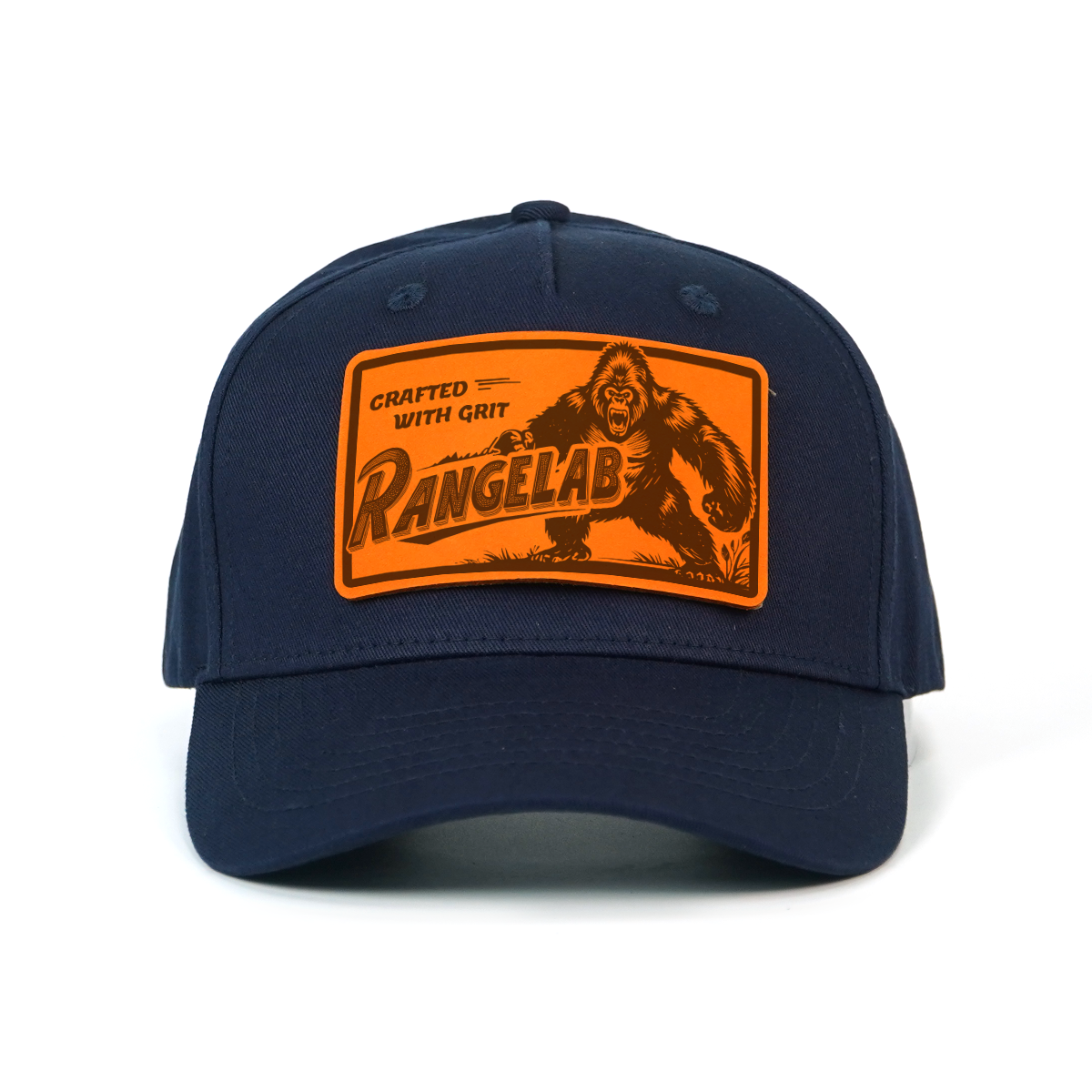 RANGELAB Leather Patch Trucker Hat – Crafted with Grit | Adjustable Snapback Cap for Men & Women | Outdoor Adventure Baseball Hat (Bear / Wolf / Gorilla / Fish / Walrus)