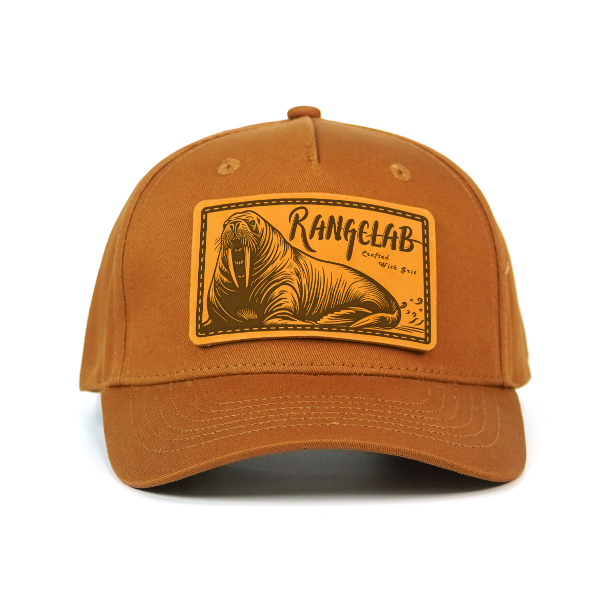 Rangelab Leather Patch Animal Series Hat – Outdoor Adventure Snapback Cap for Men & Women, Adjustable Fit, Durable Canvas Baseball Hat