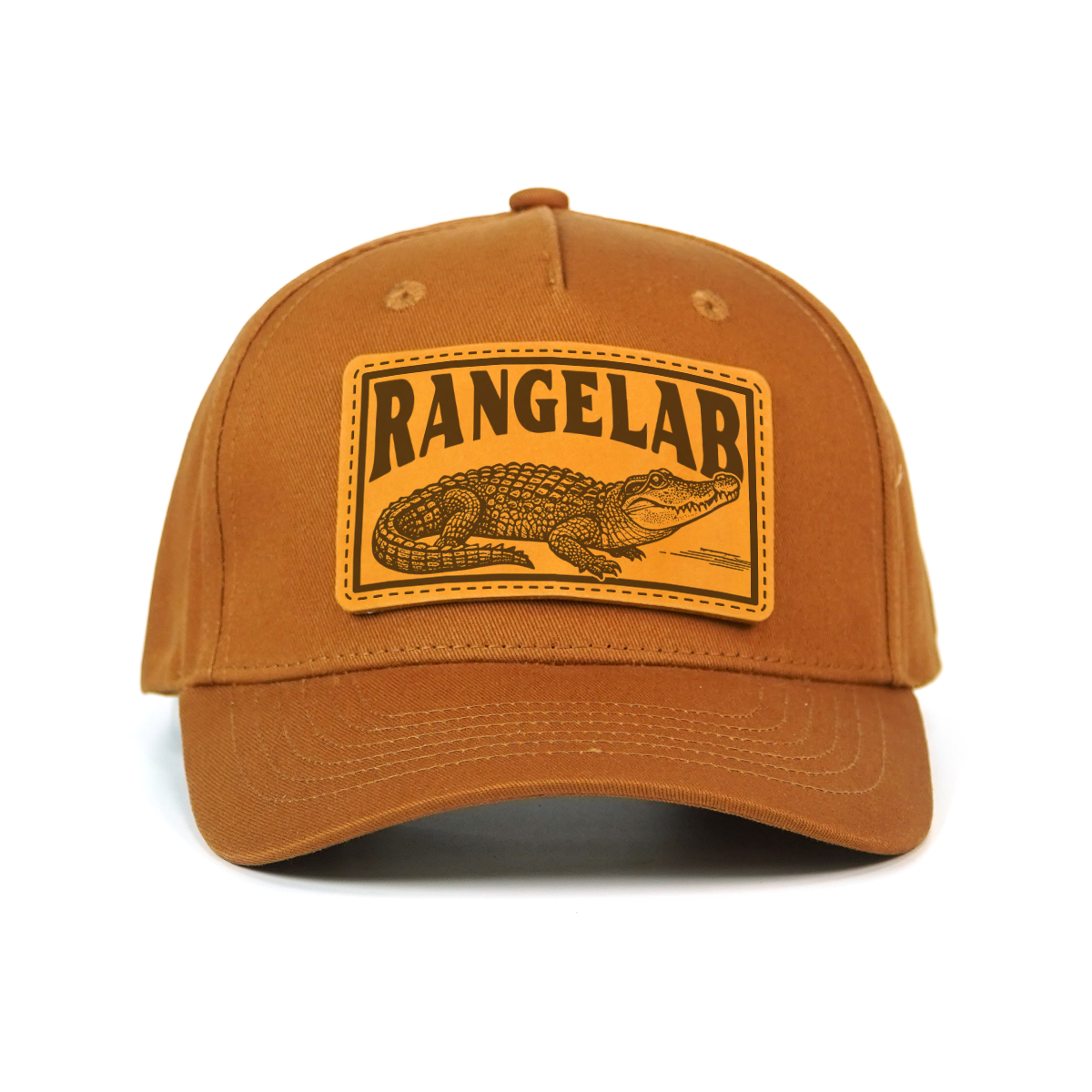 Rangelab Leather Patch Animal Series Hat – Outdoor Adventure Snapback Cap for Men & Women, Adjustable Fit, Durable Canvas Baseball Hat