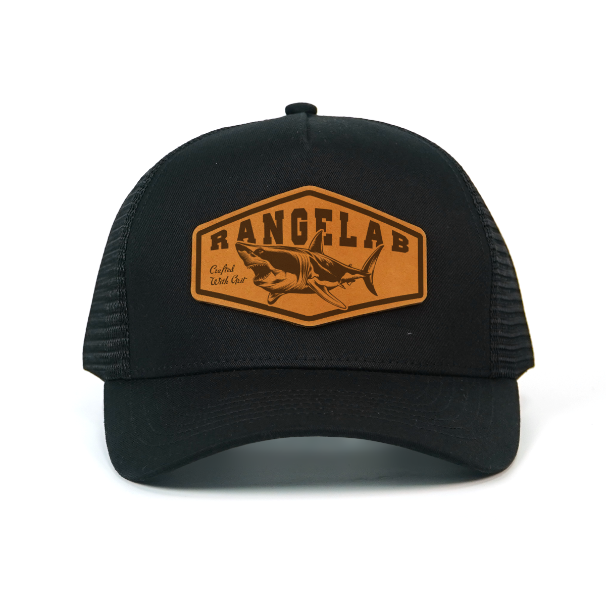 RANGELAB Leather Patch Trucker Hat – Bold Animal Series (Tiger, Octopus, Shark, Gorilla)