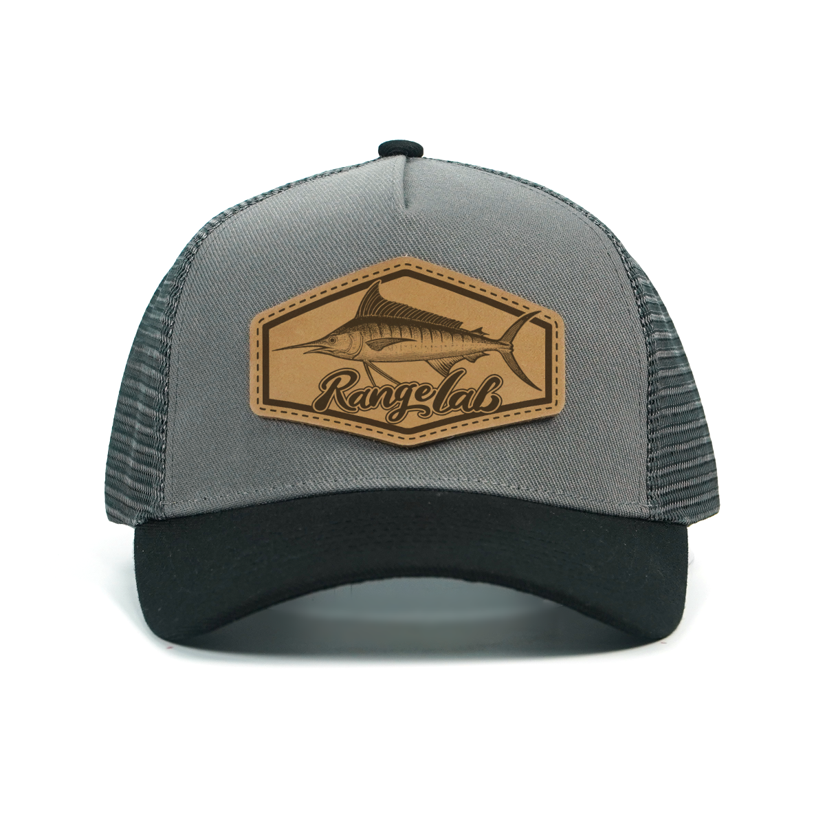 RANGELAB Premium Leather Patch Trucker Hat – Animal Series (Tiger, Gorilla, Eagle, Crocodile, Marlin)