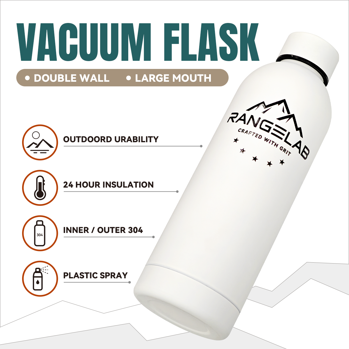 RANGELAB Insulated Water Bottle 17oz