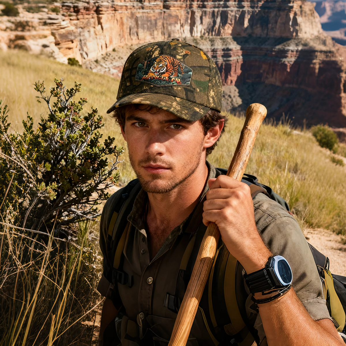 RANGELAB Camo Adventure Hat – Tiger | Bear | Cheetah | Crafted for the Wild
