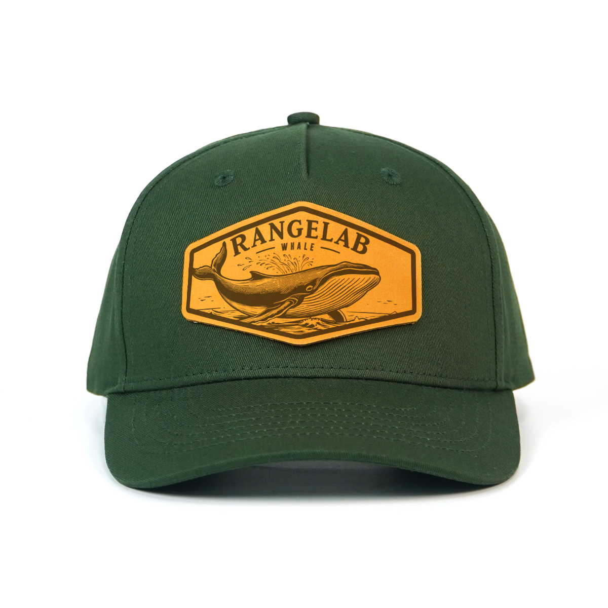 RANGELAB Premium Leather-Patch Trucker Hat – Adjustable Outdoor Snapback Cap