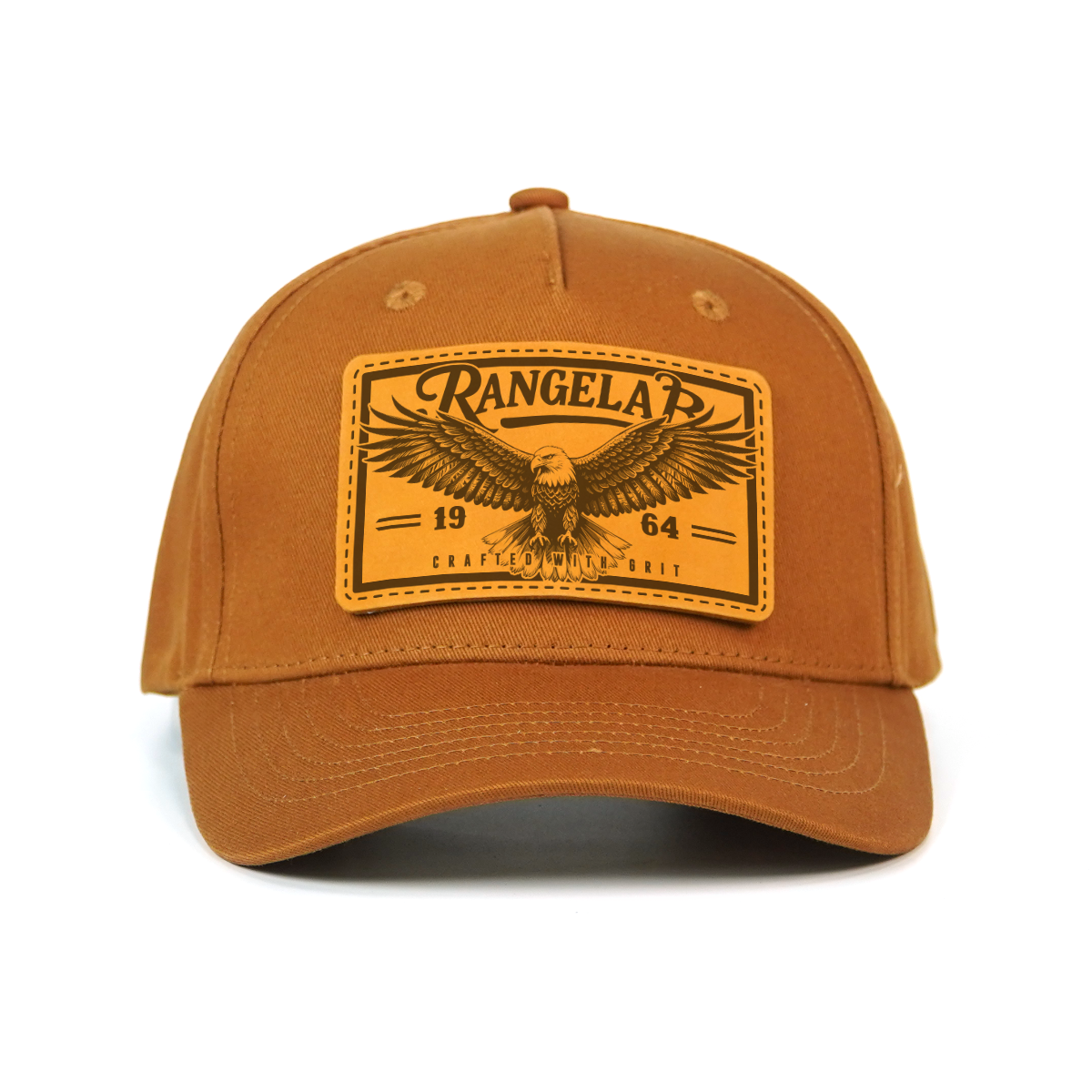 Rangelab Leather Patch Animal Series Hat – Outdoor Adventure Snapback Cap for Men & Women, Adjustable Fit, Durable Canvas Baseball Hat