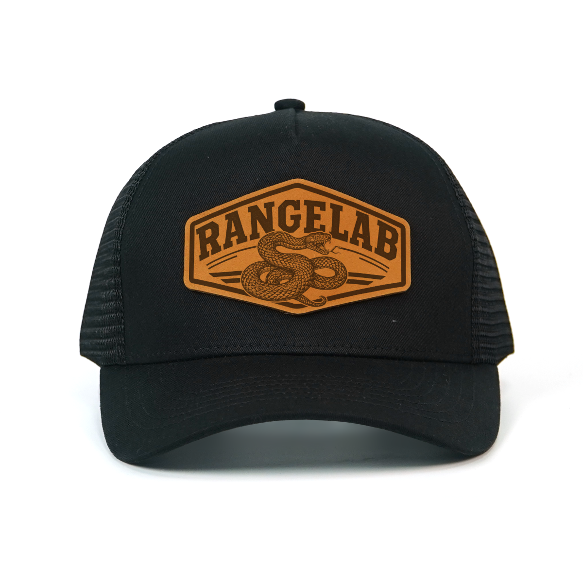 RANGELAB Leather Patch Trucker Hat – Bold Animal Series (Tiger, Octopus, Shark, Gorilla)