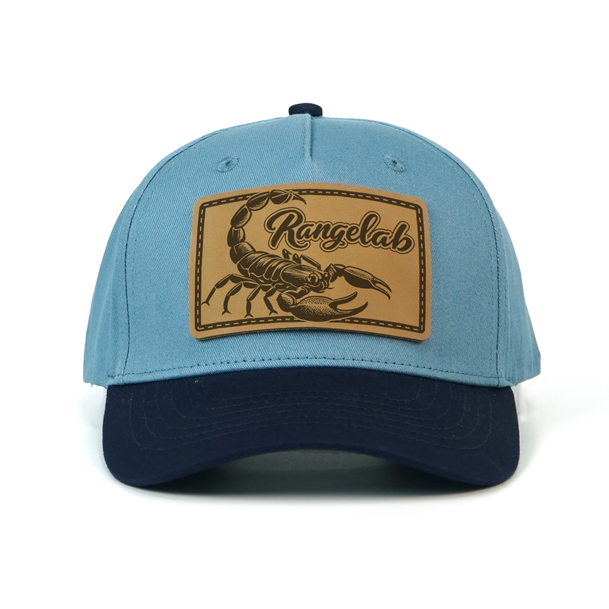 Rangelab Adventure Series Genuine Leather Patch Hat – Premium Cotton Adjustable Snapback Cap