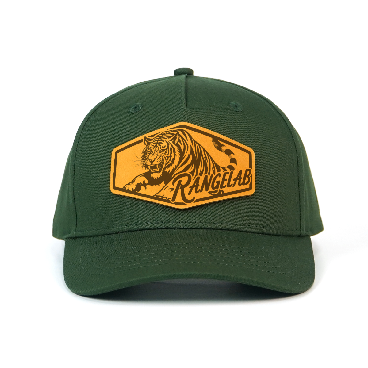 RANGELAB Premium Leather-Patch Trucker Hat – Adjustable Outdoor Snapback Cap