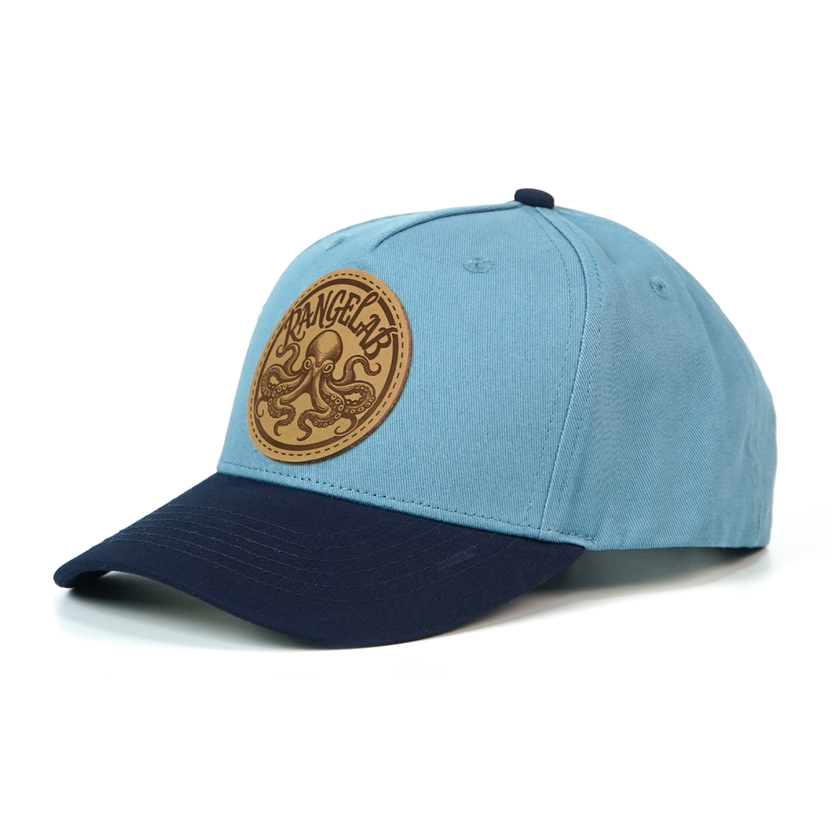 Rangelab Adventure Series Genuine Leather Patch Hat – Premium Cotton Adjustable Snapback Cap