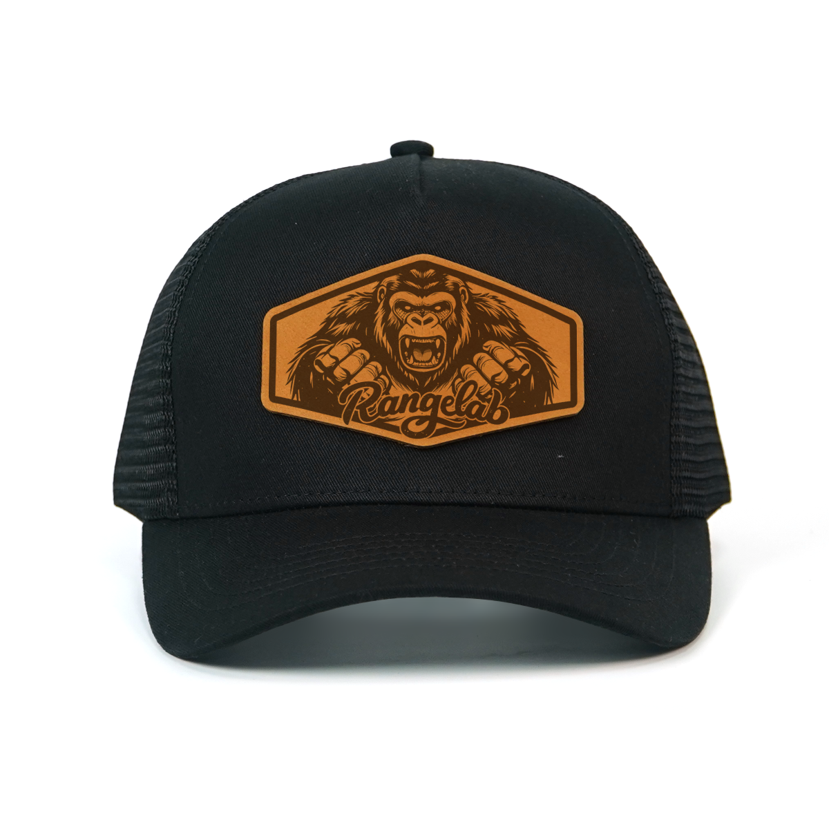RANGELAB Leather Patch Trucker Hat – Bold Animal Series (Tiger, Octopus, Shark, Gorilla)