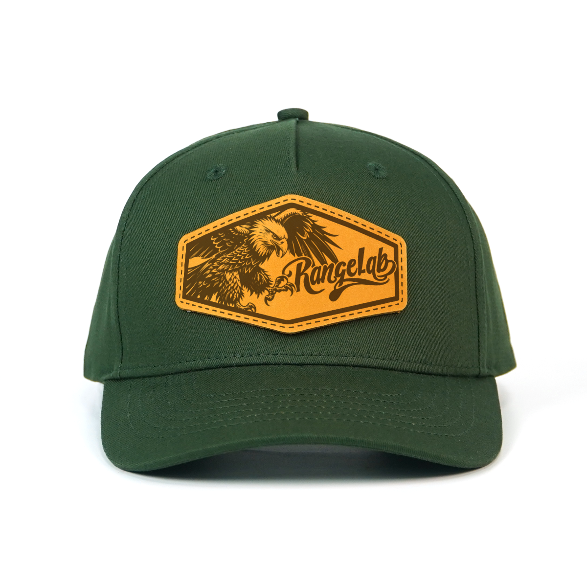 RANGELAB Premium Leather-Patch Trucker Hat – Adjustable Outdoor Snapback Cap