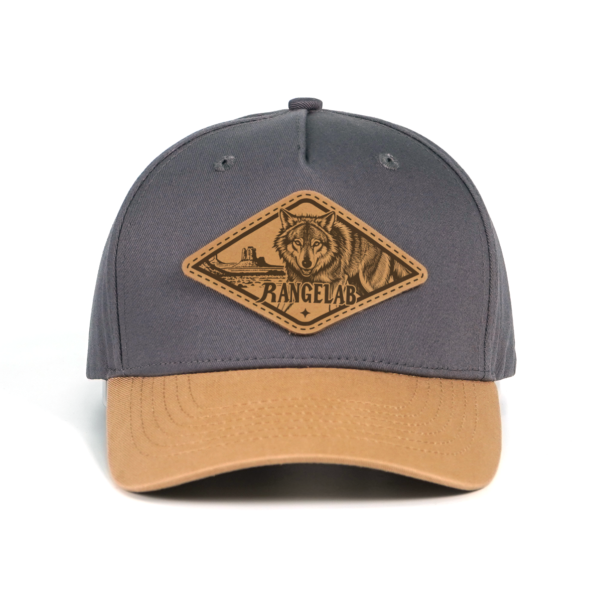 Rangelab Wildlife Leather Patch Snapback Hat - Adjustable Adventure Cap (Bear/Wolf/Shark/Walrus/Sea Turtle)