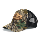 RANGELAB Camo Trucker Hat - Leather Wildlife Patch, Adjustable Mesh Back for Outdoor, Work & Daily Wear