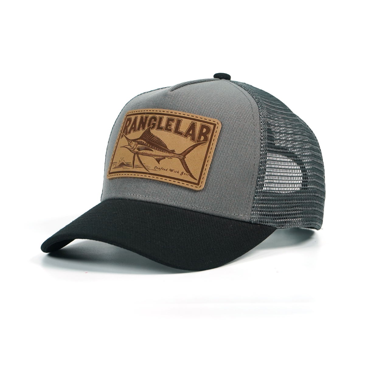 RANGELAB Premium Leather Patch Trucker Hat – Animal Series (Tiger, Gorilla, Eagle, Crocodile, Marlin)
