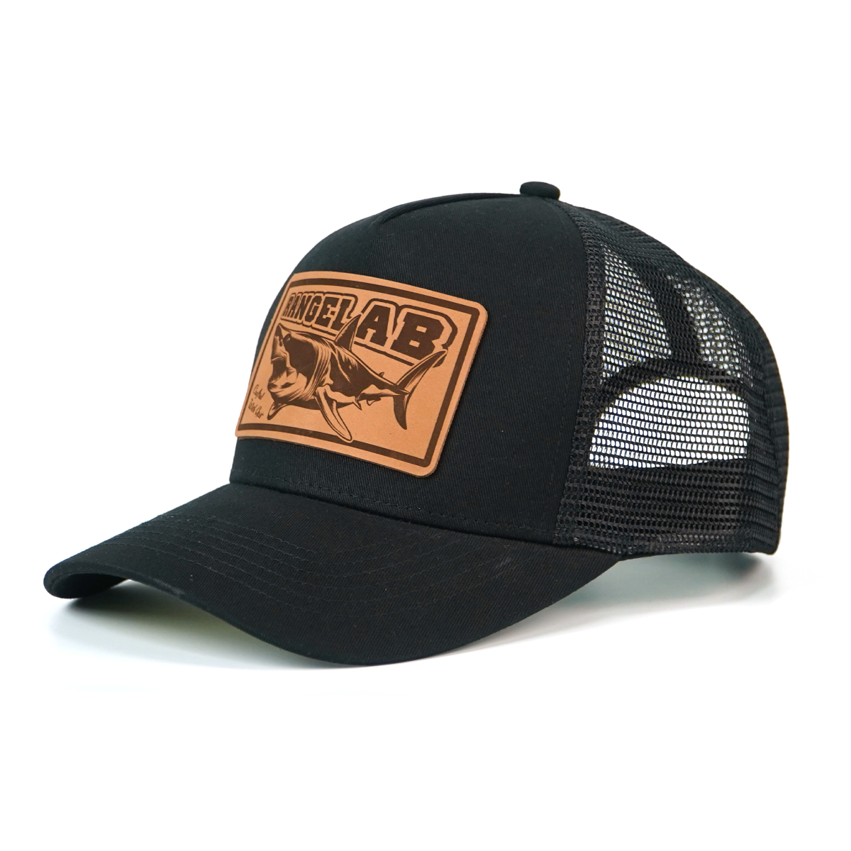 RANGELAB Leather Patch Trucker Hat – Bold Animal Series (Tiger, Octopus, Shark, Gorilla)