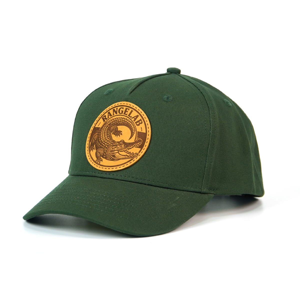 RANGELAB Premium Leather-Patch Trucker Hat – Adjustable Outdoor Snapback Cap