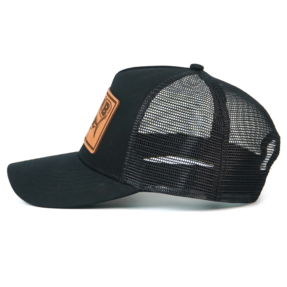 RANGELAB Leather Patch Trucker Hat – Bold Animal Series (Tiger, Octopus, Shark, Gorilla)