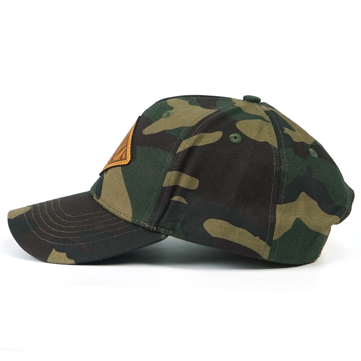 Rangelab Camo Snapback Hat – Wildlife Leather Patch, Adjustable Fit (22.5″–25″) | Outdoor & Daily Style