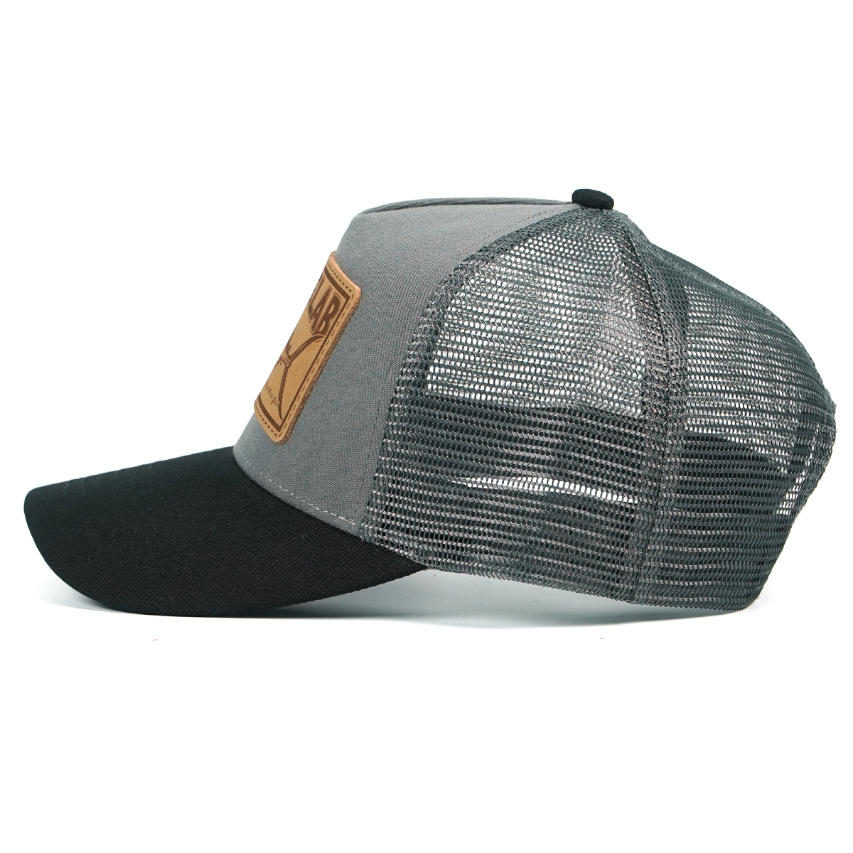 RANGELAB Premium Leather Patch Trucker Hat – Animal Series (Tiger, Gorilla, Eagle, Crocodile, Marlin)