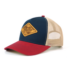 RANGELAB Leather Patch Trucker Hat – Vintage Adventure Cap for Outdoor Lovers