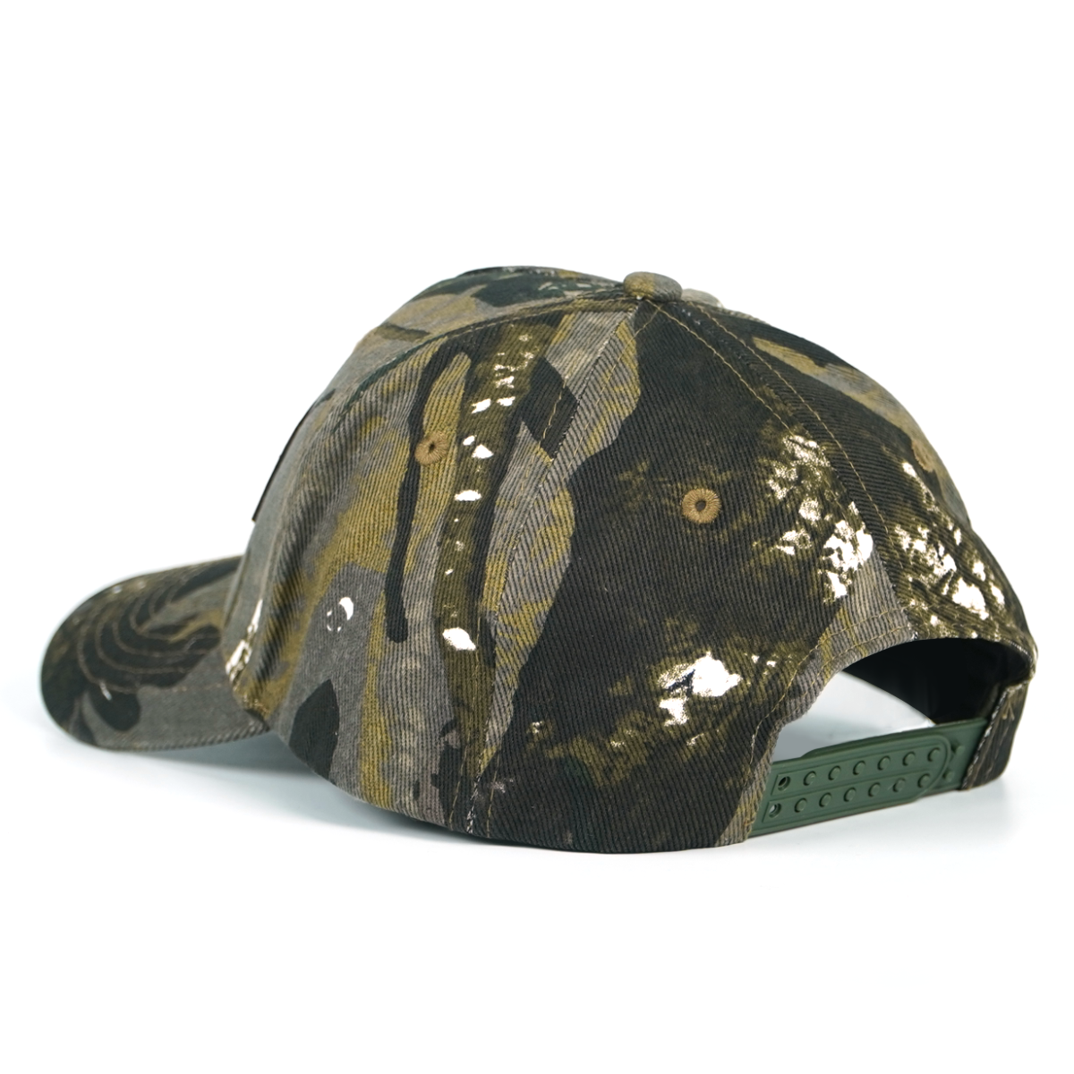 RANGELAB Camo Snapback Cap - Leather Animal Patch | Adjustable Outdoor Hat
