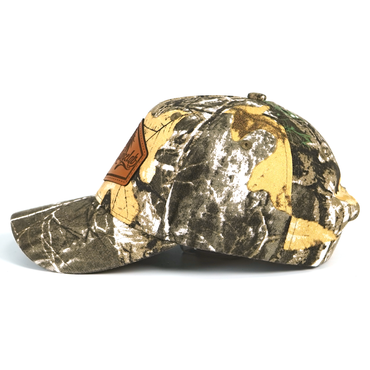 Rangelab Camo Snapback Hat – Laser-Engraved Wildlife Leather Patch, Adjustable Fit (22.5″–25″)