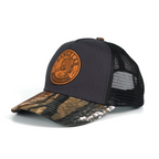 RANGELAB Spirit Beast Trucker Hat - Adjustable Snapback with Leather Wildlife Patch (Tiger, Gator, Grizzly, Eagle, Wolf)