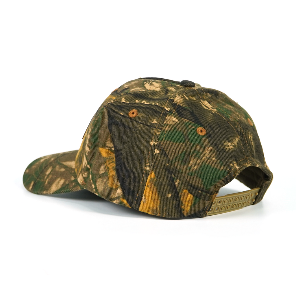 Rangelab Camo Snapback Hat - Adjustable Leather Animal Patch Cap
