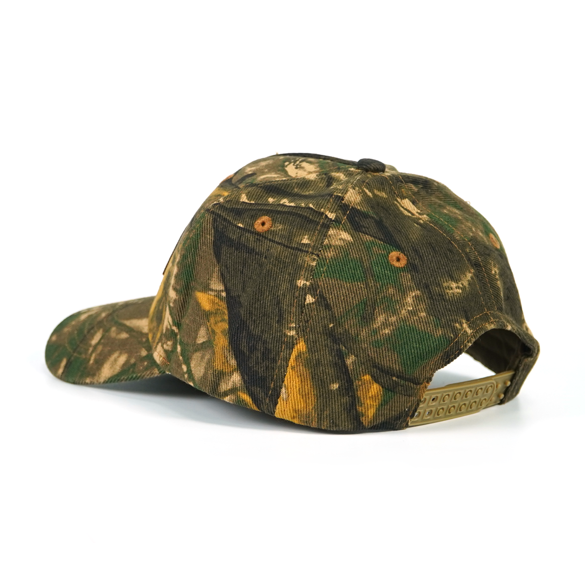 Rangelab Camo Snapback Hat - Adjustable Leather Animal Patch Cap