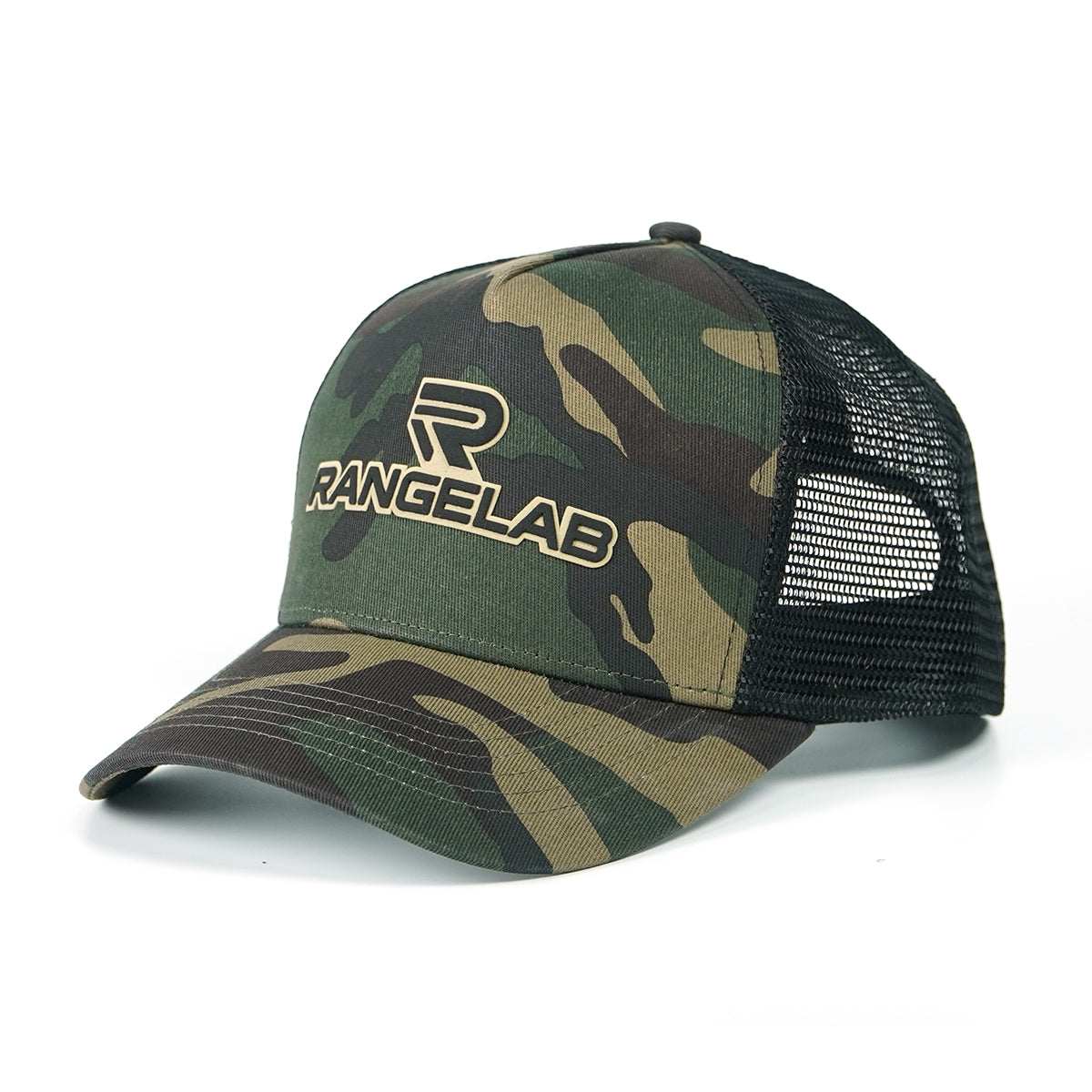 RANGELAB Camo Trucker Hat – Tactical Mesh Snapback for Outdoor Adventures