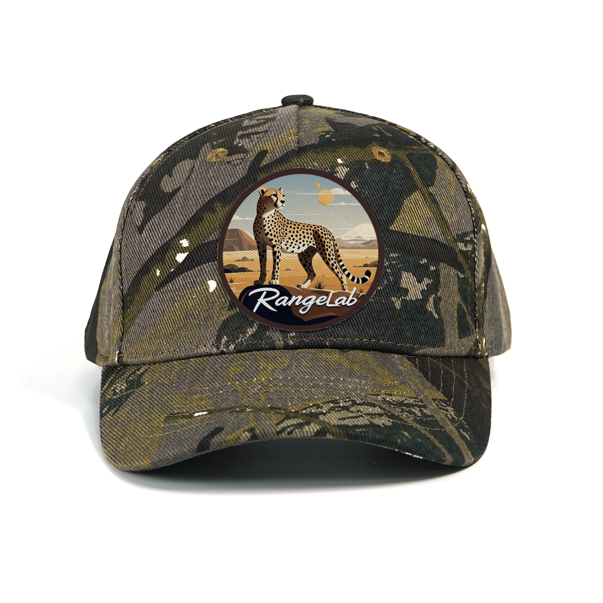 RANGELAB Camo Snapback Hat – Outdoor Adventure Baseball Cap with Animal Patch (Tiger, Cheetah, Crocodile)