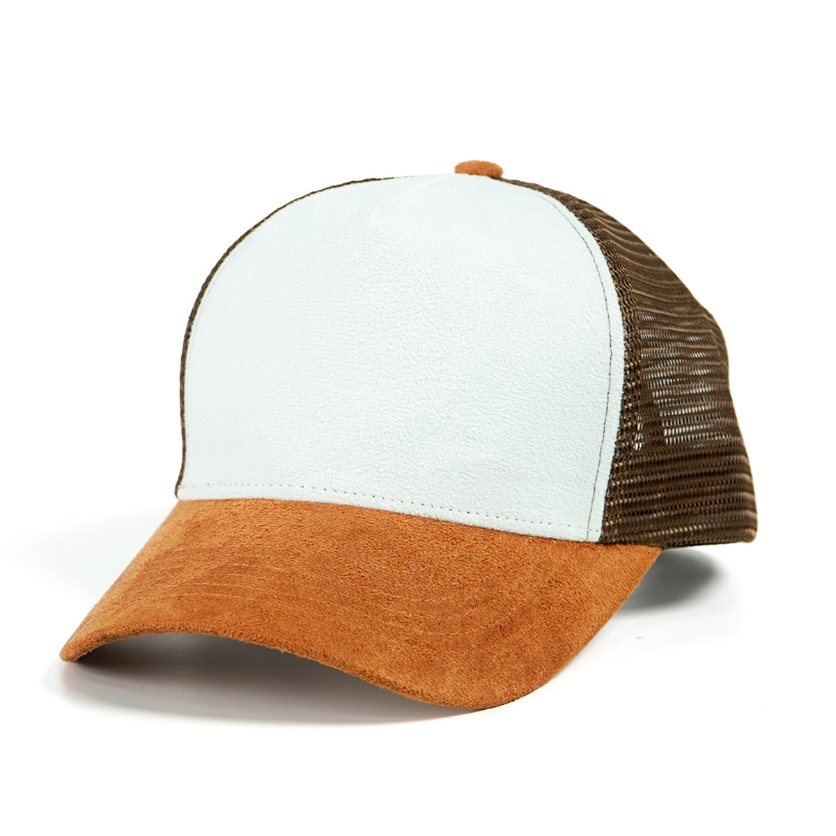 RANGELAB Premium Suede Brim Trucker Hat – Breathable Mesh Back, Outdoor Comfort Fit Cap