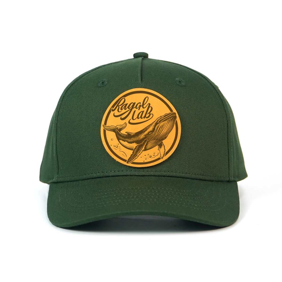 RANGELAB Premium Leather-Patch Trucker Hat – Adjustable Outdoor Snapback Cap