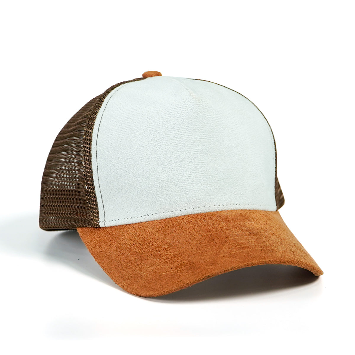 RANGELAB Premium Suede Brim Trucker Hat – Breathable Mesh Back, Outdoor Comfort Fit Cap