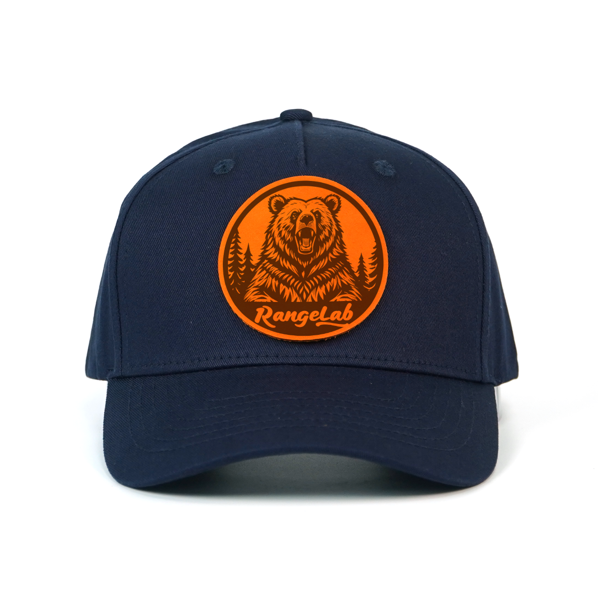 RANGELAB Leather Patch Trucker Hat – Crafted with Grit | Adjustable Snapback Cap for Men & Women | Outdoor Adventure Baseball Hat (Bear / Wolf / Gorilla / Fish / Walrus)