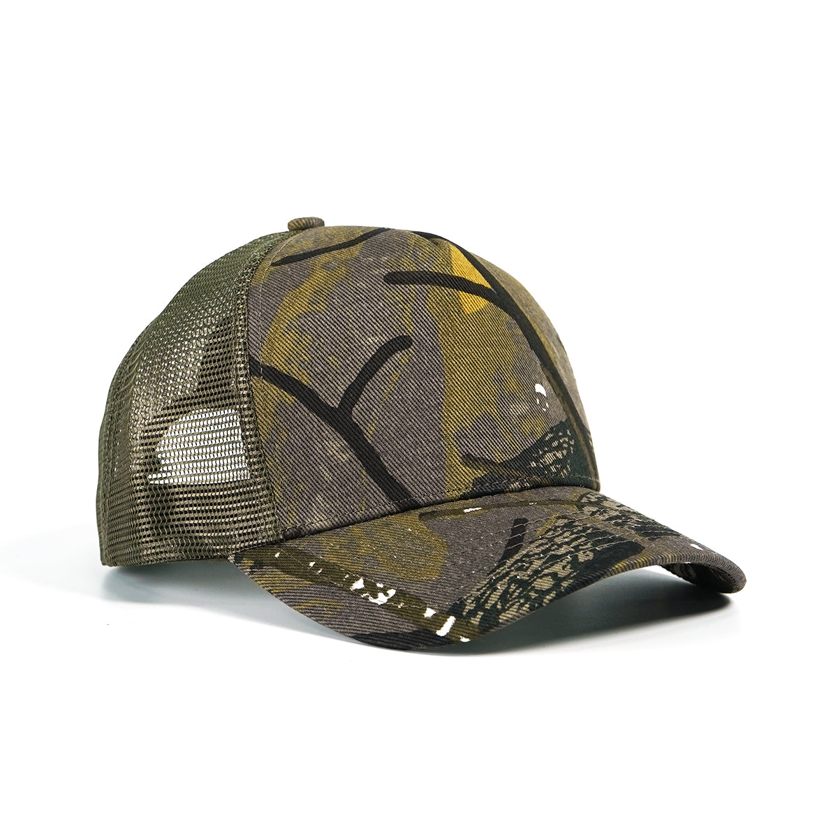 RANGELAB Tactical Camo Trucker Hat – Unisex Breathable Mesh Hunting Cap, Adjustable Fit 22–25”