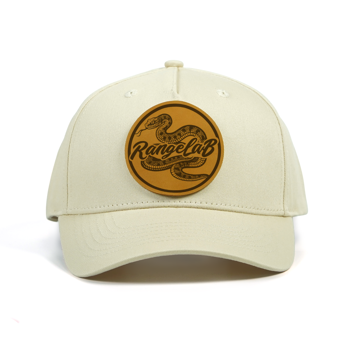 RANGELAB Premium Leather Patch Hat – Handcrafted Adventure Cap for Outdoor Lifestyle (Adjustable Snapback)