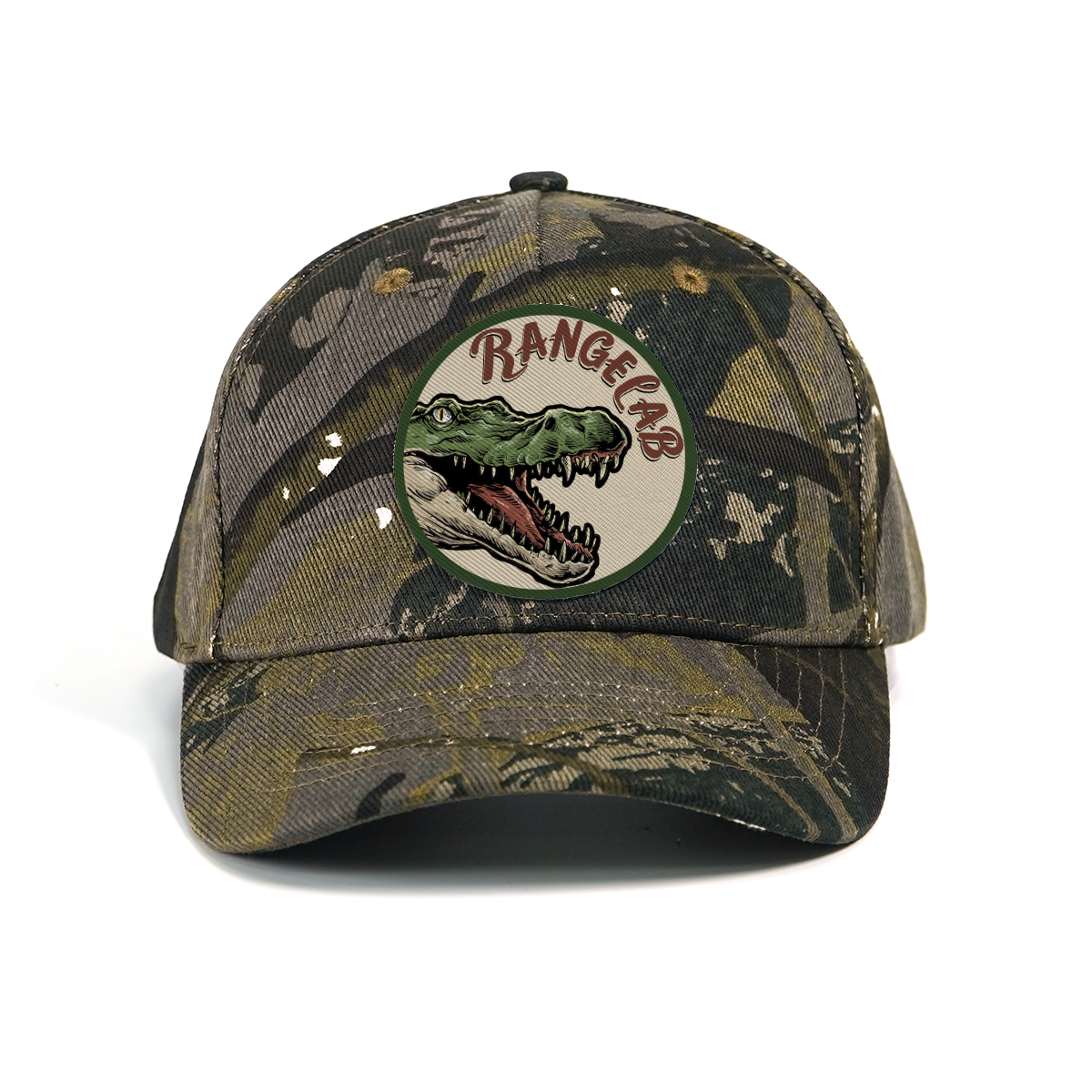 RANGELAB Camo Snapback Hat – Outdoor Adventure Baseball Cap with Animal Patch (Tiger, Cheetah, Crocodile)
