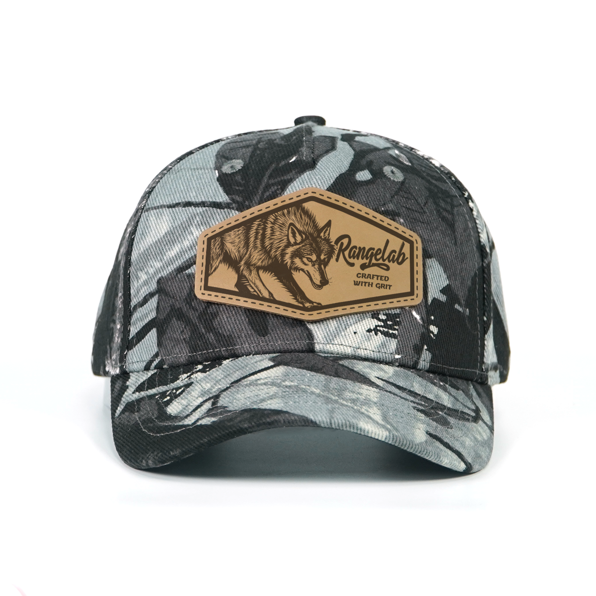 Rangelab Untamed Wildlife Camo Snapbacks | Leather Patch Adjustable Outdoor Hats