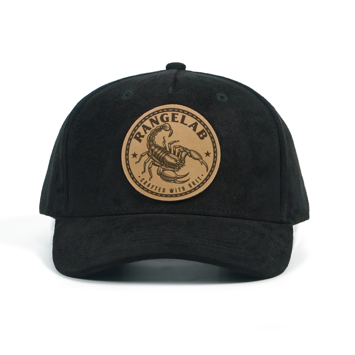 RANGELAB Suede Leather Patch Hat for Men & Women – Adjustable Snapback Baseball Cap, Premium Outdoor Adventure Hat (Snake, Shark, Fish, Scorpion Designs)