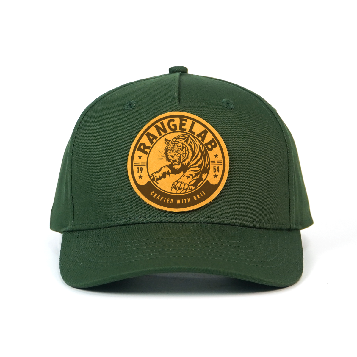 RANGELAB Premium Leather-Patch Trucker Hat – Adjustable Outdoor Snapback Cap