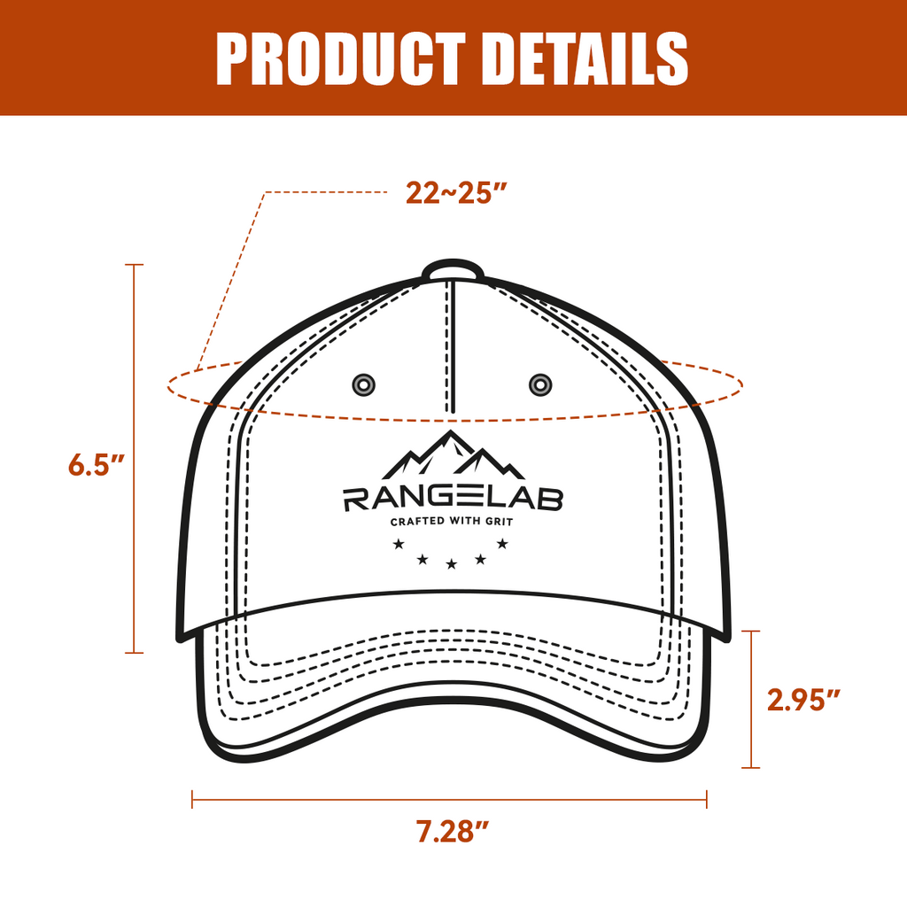 RANGELAB Camo Trucker Hat – Tactical Mesh Snapback for Outdoor Adventures