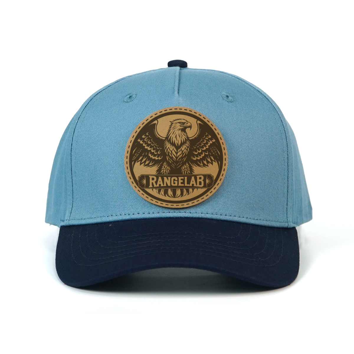 Rangelab Adventure Series Genuine Leather Patch Hat – Premium Cotton Adjustable Snapback Cap