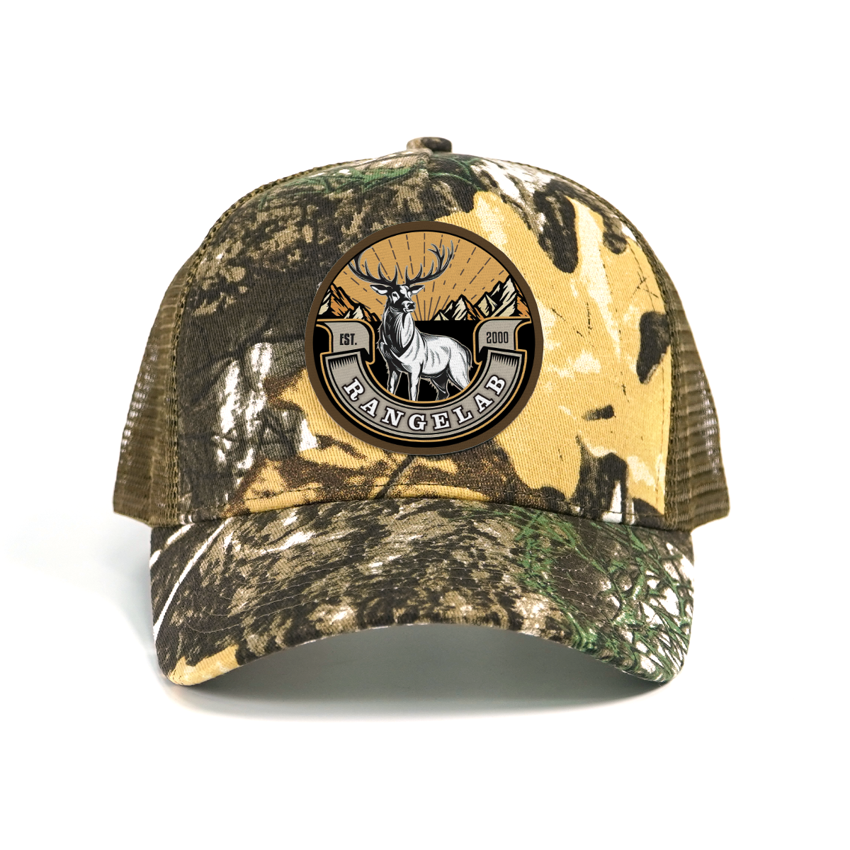 RANGELAB Camo Trucker Hat for Men & Women – Adjustable Mesh Back Hunting Cap, Outdoor Snapback Hat, Breathable Camouflage Baseball Cap