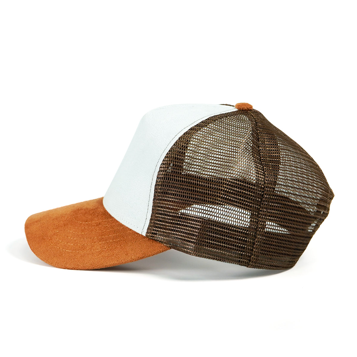 RANGELAB Premium Suede Brim Trucker Hat – Breathable Mesh Back, Outdoor Comfort Fit Cap